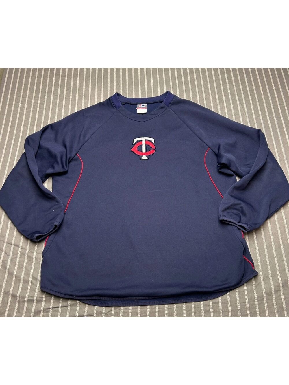 Majestic Minnesota Twins Therma Base On-Field Batting Practice Pullover Men's XL